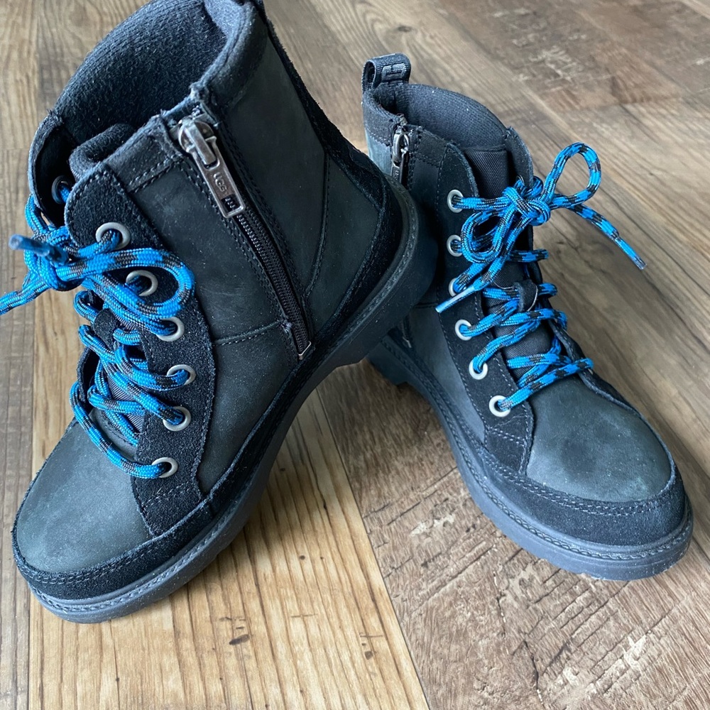 UGG tie and side zip boots